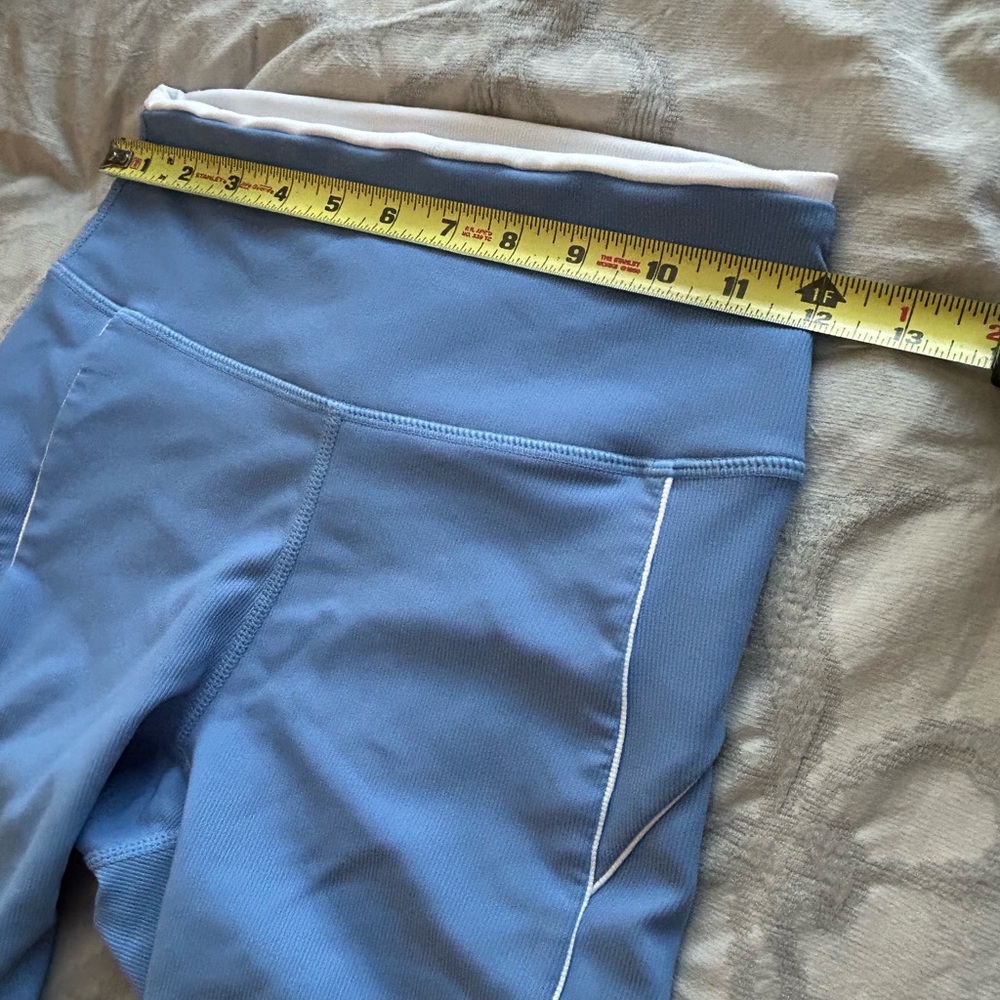 Women Powder Blue Performance stretch set with Contrast Waistband